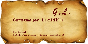 Gerstmayer Lucián névjegykártya